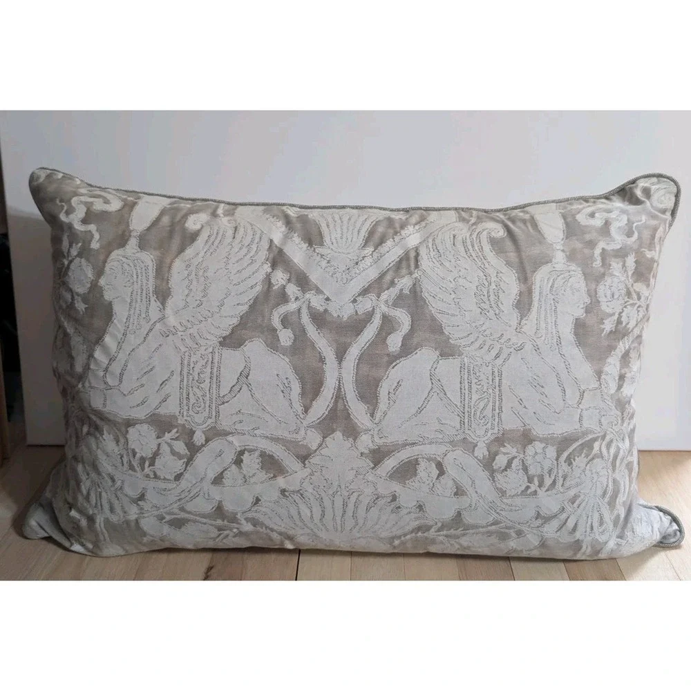 Fortuny Pillow Sphinx Sfingi French Directoire Luxury Fabric Decorative 23x17